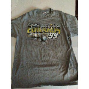 Carl Edwards #99 Aflac Double Sided NASCAR T-Shirt Size XL Gray 2010 100…